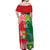 Custom Tonga XIII And Australia Kangaroos Off Shoulder Maxi Dress Mate Maa Tongan Ngatu With Aboriginal