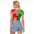 Custom Tonga XIII And Australia Kangaroos Raglan Cropped T Shirt Mate Maa Tongan Ngatu With Aboriginal