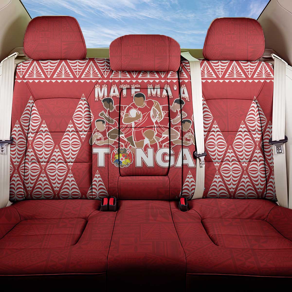 Tonga Rugby Back Car Seat Cover Tonga Mate Ma'a Take The Lead