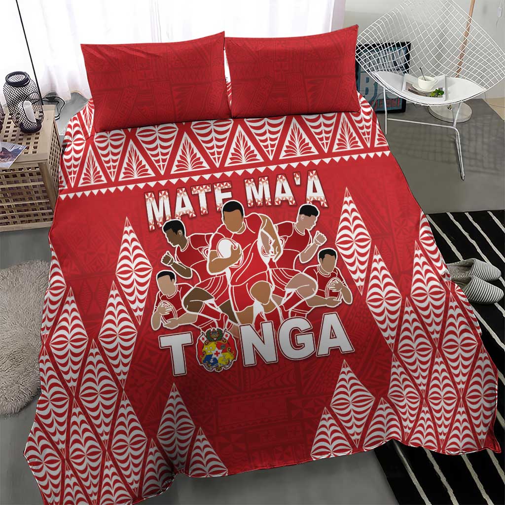 Tonga Rugby Bedding Set Tonga Mate Ma'a Take The Lead
