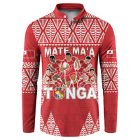 Custom Tonga Rugby Button Sweatshirt Tonga Mate Ma'a Take The Lead
