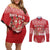 Custom Tonga Rugby Couples Matching Off Shoulder Short Dress and Long Sleeve Button Shirt Tonga Mate Ma'a Take The Lead