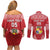 Custom Tonga Rugby Couples Matching Off Shoulder Short Dress and Long Sleeve Button Shirt Tonga Mate Ma'a Take The Lead