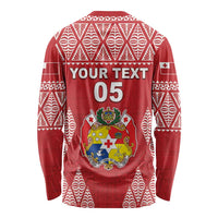 Custom Tonga Rugby Long Sleeve Shirt Tonga Mate Ma'a Take The Lead