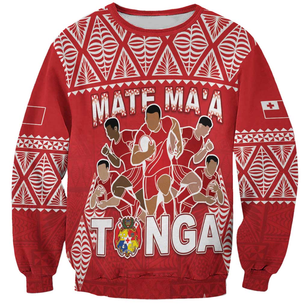 Custom Tonga Rugby Sweatshirt Tonga Mate Ma'a Take The Lead