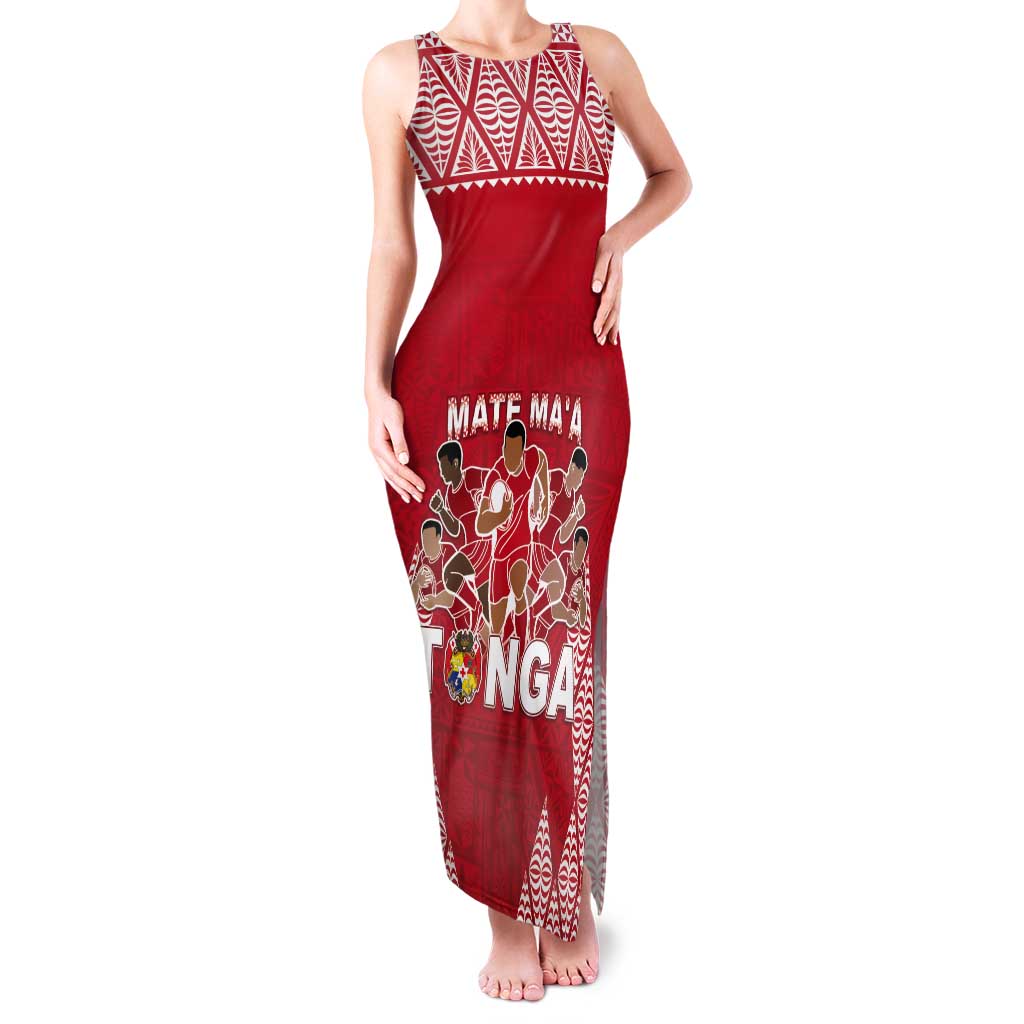 Custom Tonga Rugby Tank Maxi Dress Tonga Mate Ma'a Take The Lead