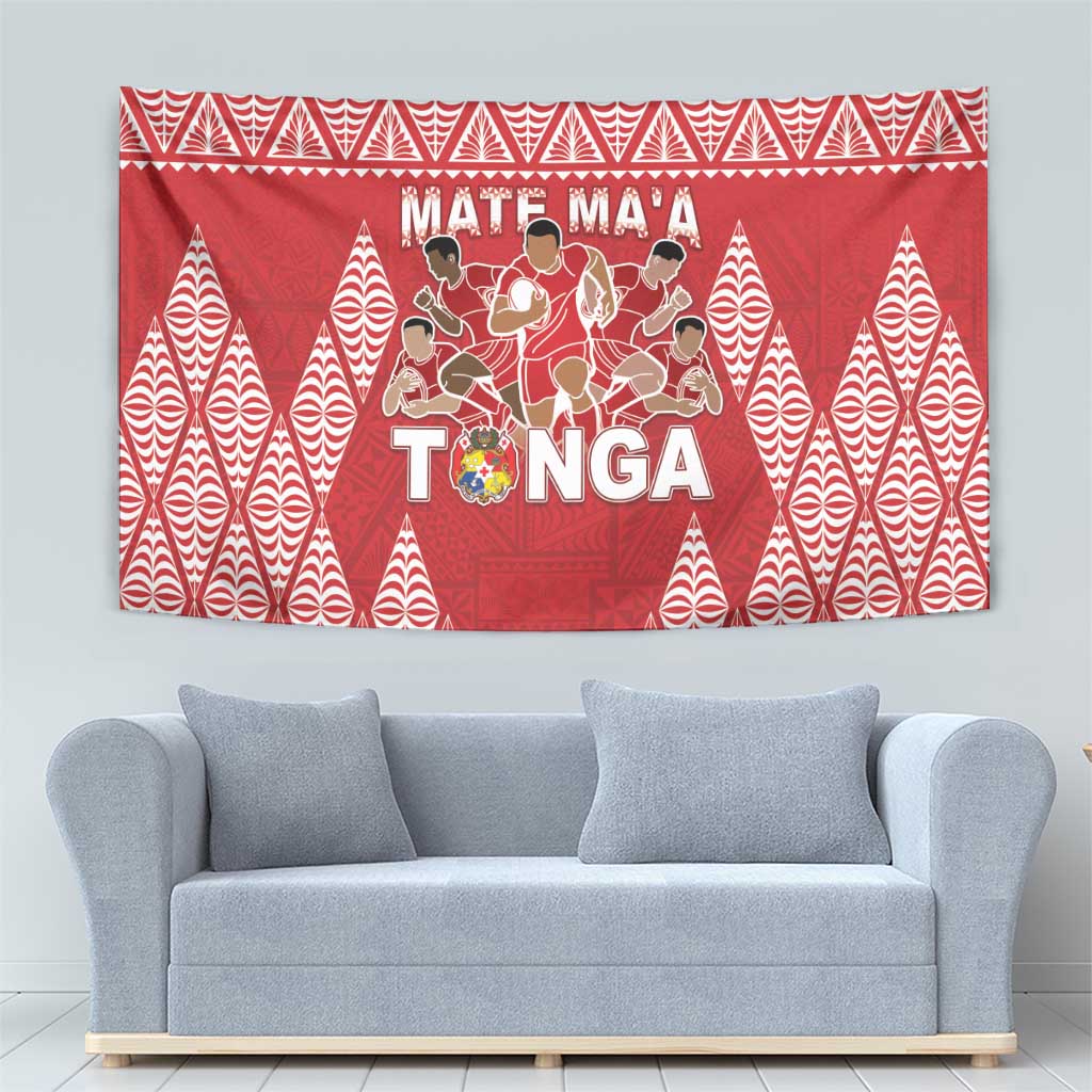 Tonga Rugby Tapestry Tonga Mate Ma'a Take The Lead