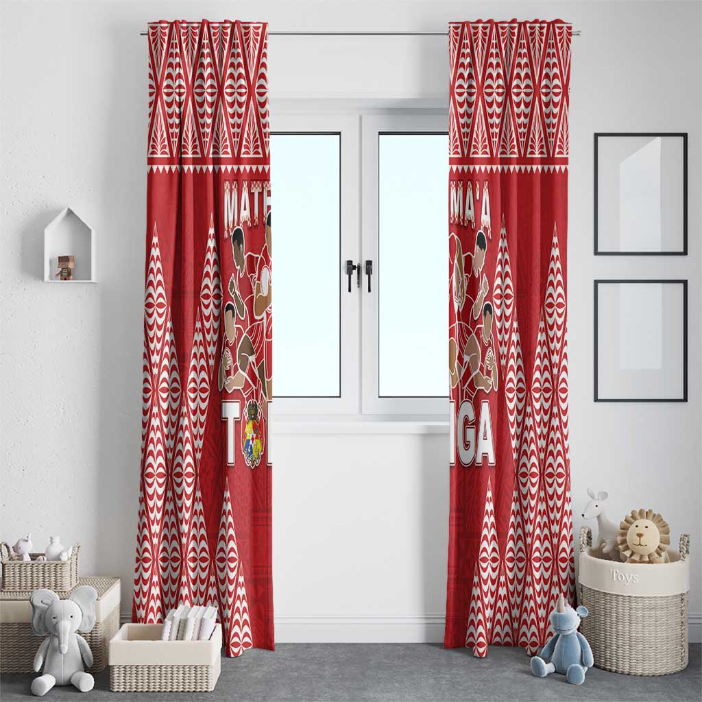 Tonga Rugby Window Curtain Tonga Mate Ma'a Take The Lead