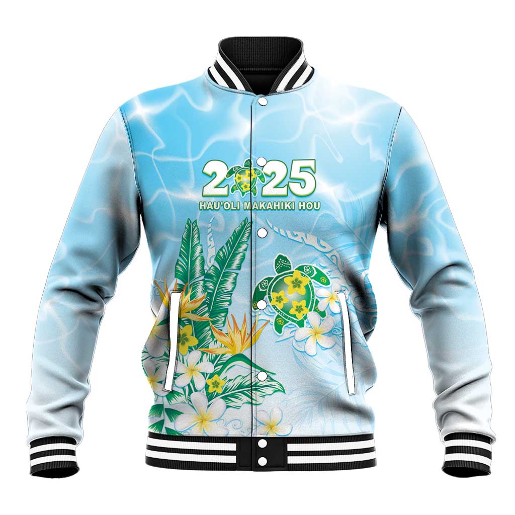 Personalised 2025 Aloha Hawaii Baseball Jacket Tropical Flowers And Honu