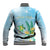 Personalised 2025 Aloha Hawaii Baseball Jacket Tropical Flowers And Honu