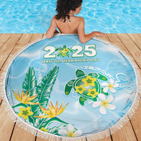 2025 Aloha Hawaii Beach Blanket Tropical Flowers And Honu