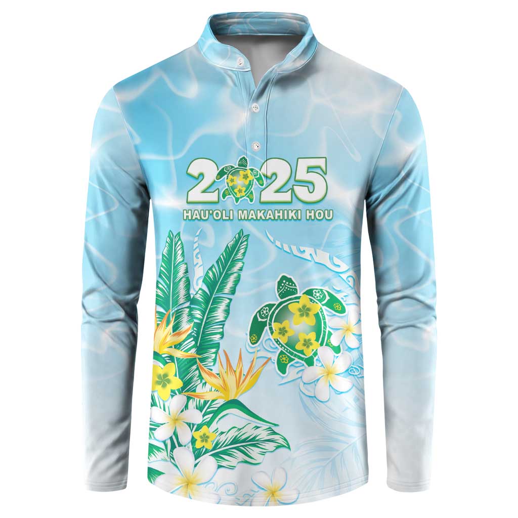 Personalised 2025 Aloha Hawaii Button Sweatshirt Tropical Flowers And Honu