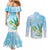 Personalised 2025 Aloha Hawaii Couples Matching Mermaid Dress and Long Sleeve Button Shirt Tropical Flowers And Honu