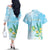 Personalised 2025 Aloha Hawaii Couples Matching Off The Shoulder Long Sleeve Dress and Hawaiian Shirt Tropical Flowers And Honu