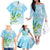 Personalised 2025 Aloha Hawaii Family Matching Off The Shoulder Long Sleeve Dress and Hawaiian Shirt Tropical Flowers And Honu