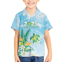 Personalised 2025 Aloha Hawaii Family Matching Tank Maxi Dress and Hawaiian Shirt Tropical Flowers And Honu