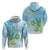 Personalised 2025 Aloha Hawaii Hoodie Tropical Flowers And Honu