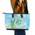 2025 Aloha Hawaii Leather Tote Bag Tropical Flowers And Honu