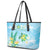 2025 Aloha Hawaii Leather Tote Bag Tropical Flowers And Honu