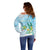 Personalised 2025 Aloha Hawaii Off Shoulder Sweater Tropical Flowers And Honu