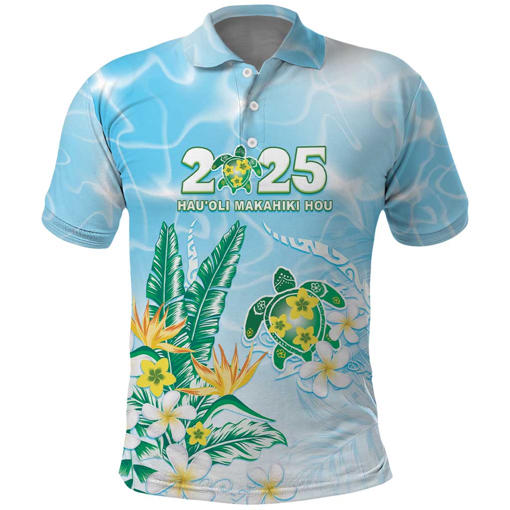 Personalised 2025 Aloha Hawaii Polo Shirt Tropical Flowers And Honu