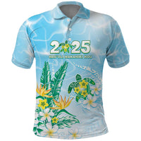 Personalised 2025 Aloha Hawaii Polo Shirt Tropical Flowers And Honu