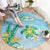 2025 Aloha Hawaii Round Carpet Tropical Flowers And Honu