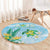 2025 Aloha Hawaii Round Carpet Tropical Flowers And Honu