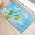 2025 Aloha Hawaii Rubber Doormat Tropical Flowers And Honu