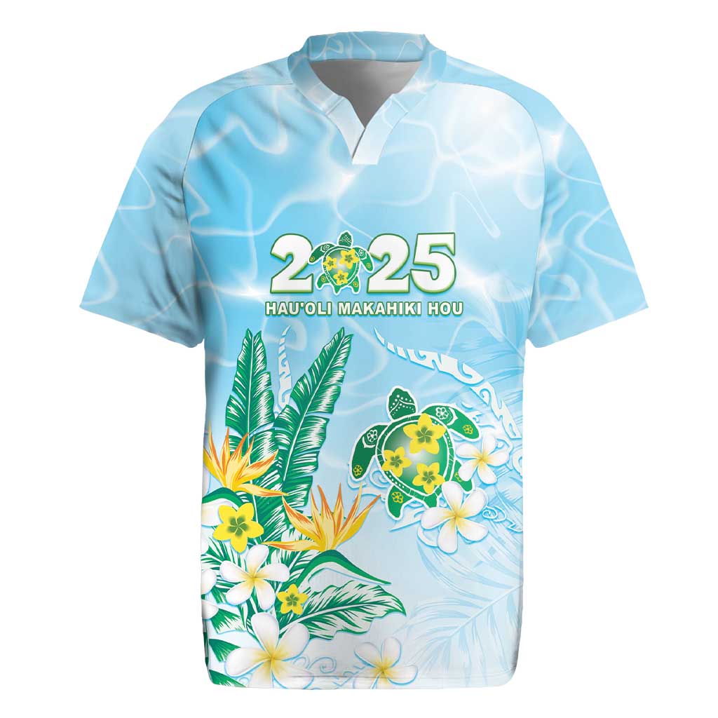 Personalised 2025 Aloha Hawaii Rugby Jersey Tropical Flowers And Honu