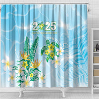 2025 Aloha Hawaii Shower Curtain Tropical Flowers And Honu