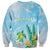 Personalised 2025 Aloha Hawaii Sweatshirt Tropical Flowers And Honu