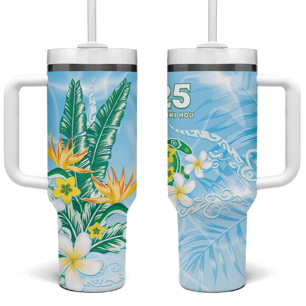 2025 Aloha Hawaii Tumbler With Handle Tropical Flowers And Honu