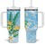 2025 Aloha Hawaii Tumbler With Handle Tropical Flowers And Honu