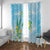 2025 Aloha Hawaii Window Curtain Tropical Flowers And Honu