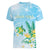 Personalised 2025 Aloha Hawaii Women V-Neck T-Shirt Tropical Flowers And Honu