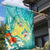 Hawaii Honu Garden Flag Tropical Flowers Turquoise Gradient