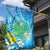 Hawaii Honu Garden Flag Tropical Flowers Blue Gradient