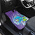 Hawaii Honu Car Mats Tropical Flowers Purple Gradient