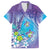 Hawaii Honu Hawaiian Shirt Tropical Flowers Purple Gradient