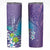 Hawaii Honu Skinny Tumbler Tropical Flowers Purple Gradient