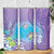 Hawaii Honu Skinny Tumbler Tropical Flowers Purple Gradient