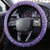 Hawaii Honu Steering Wheel Cover Tropical Flowers Purple Gradient