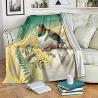 New Zealand Pigeon Kereru Blanket Maori Fern Art Green Gradient - Polynesian Pride