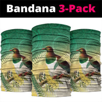 New Zealand Pigeon Kereru Neck Gaiter Maori Fern Art Green Gradient - Polynesian Pride