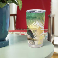 New Zealand Pigeon Kereru Tumbler Cup Maori Fern Art Green Gradient LT05 - Polynesian Pride