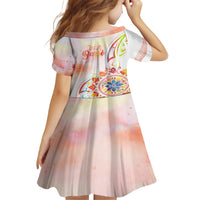 Happy Holi Festival Family Matching Off Shoulder Maxi Dress and Hawaiian Shirt Rangoli With Polynesian Pattern LT05 - Polynesian Pride