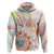 Happy Holi Festival Hoodie Rangoli With Polynesian Pattern LT05 Pullover Hoodie White - Polynesian Pride