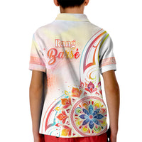 Happy Holi Festival Kid Polo Shirt Rangoli With Polynesian Pattern LT05 - Polynesian Pride