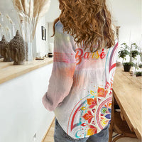 Happy Holi Festival Women Casual Shirt Rangoli With Polynesian Pattern LT05 - Polynesian Pride